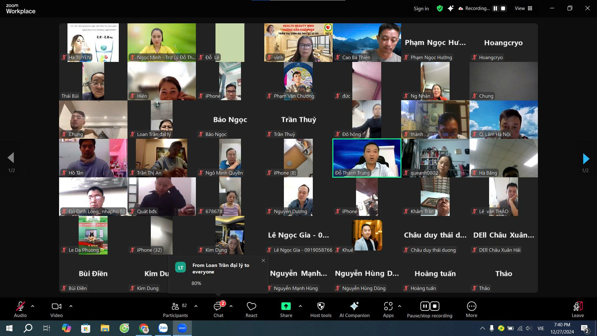 Tham dự các buổi đào tạo trực tuyến do Đỗ Thành Trung trực tiếp giảng dạy